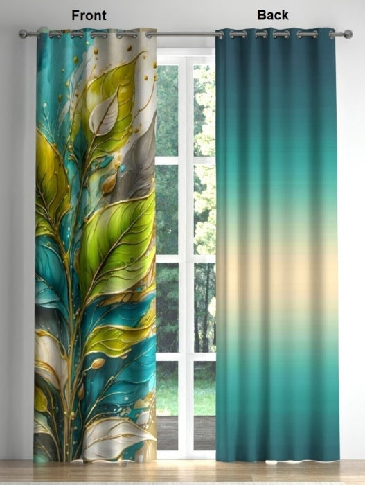 Teal Garden 🍃 Reversible Blackout Panel