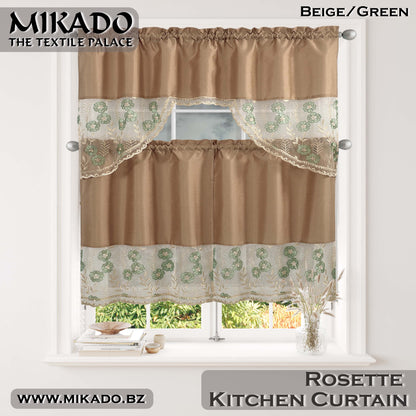 Rossette Kitchen Curtain Set