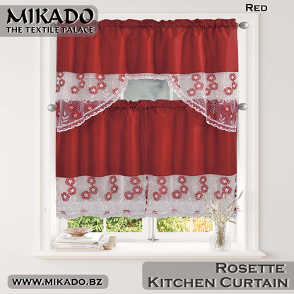 Rossette Kitchen Curtain Set