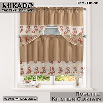 Rossette Kitchen Curtain Set