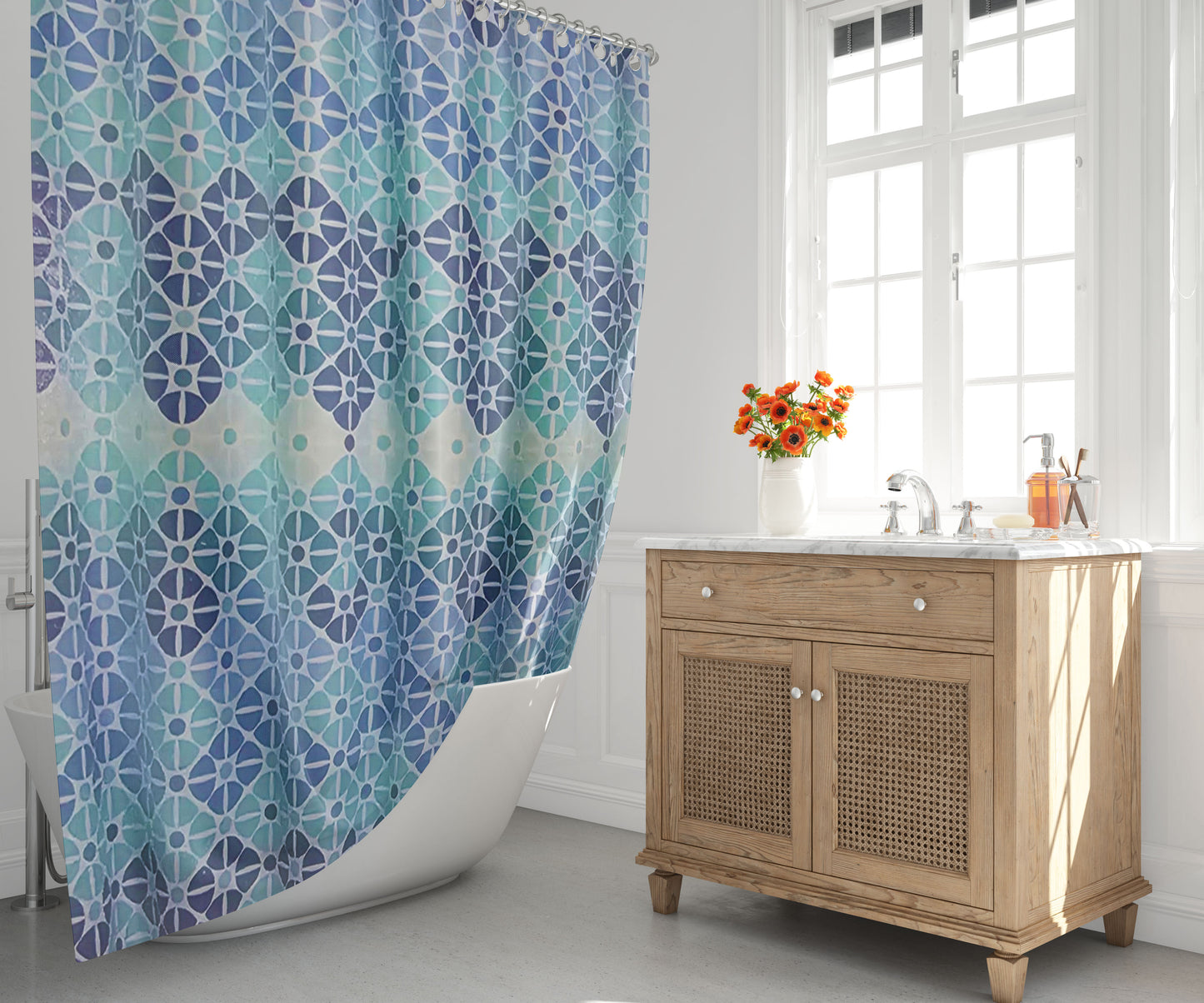 Rasberrie Shower Curtains + Window Curtain Set