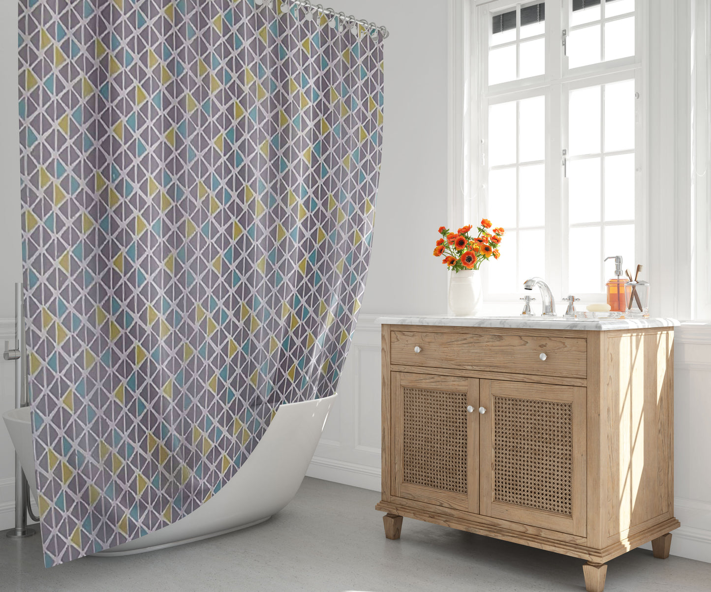 Rasberrie Shower Curtains + Window Curtain Set