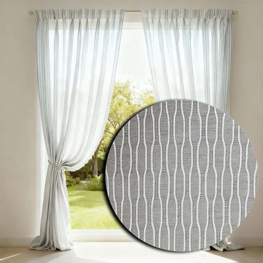 Equilibrium Sheer Drop Curtain Fabric
