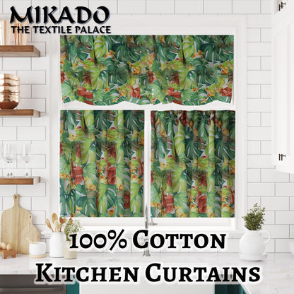 Shelly 100% Cotton Kitchen Curtains