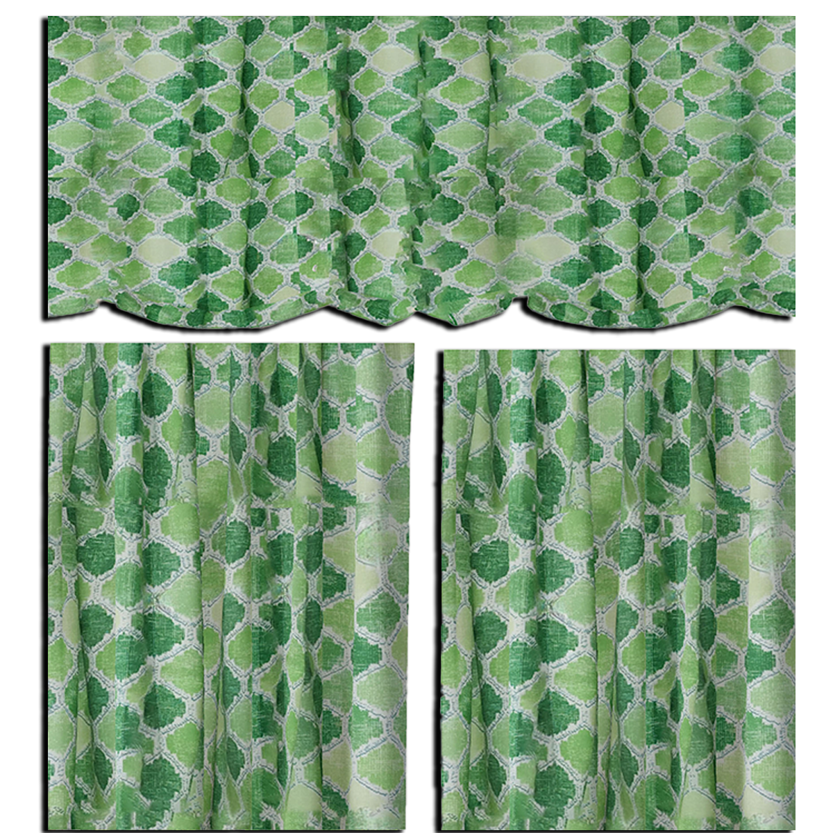 Shelly 100% Cotton Kitchen Curtains