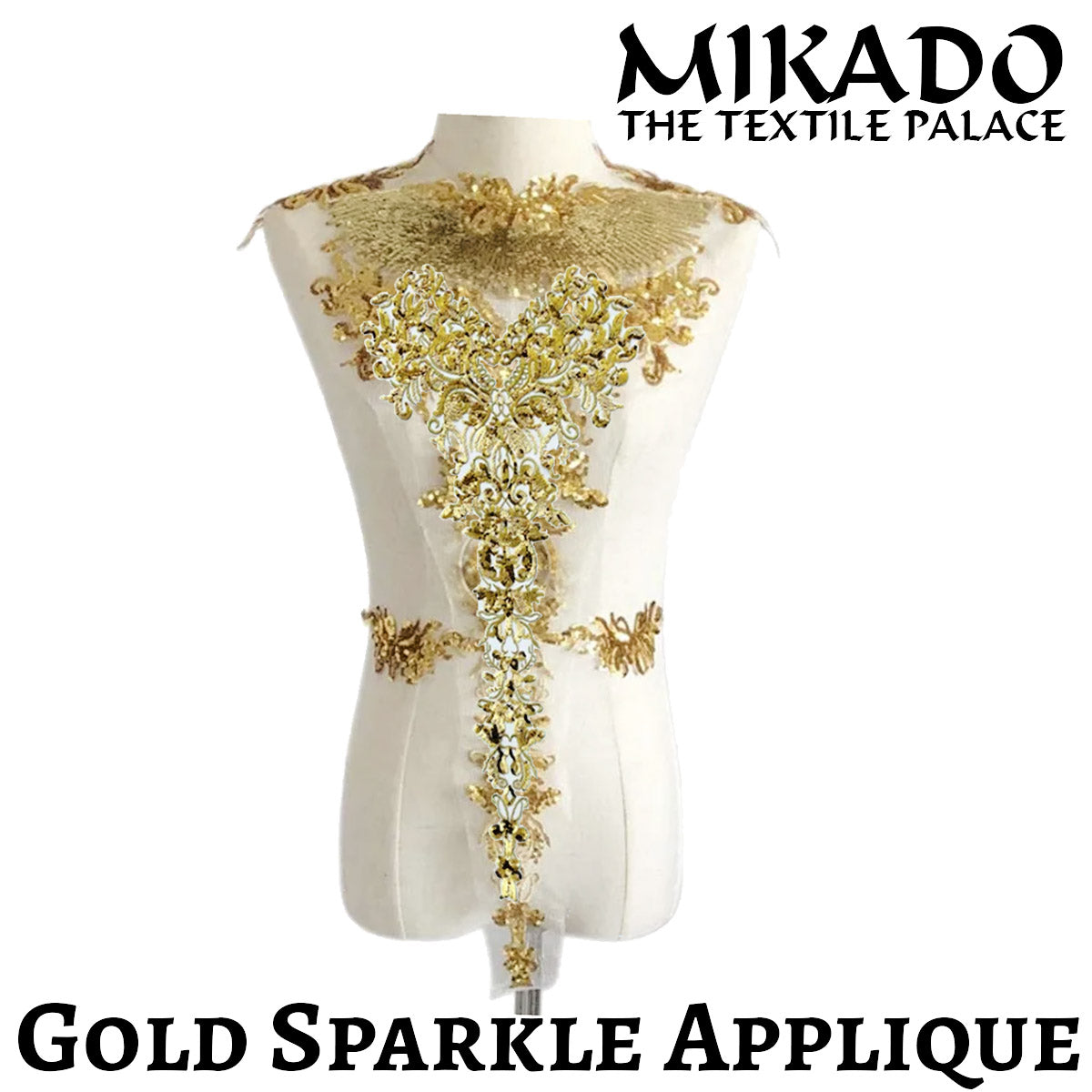 Gold Sparkle Appliquée (3pc)