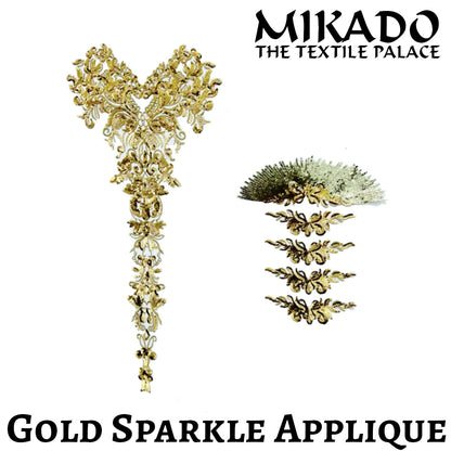 Gold Sparkle Appliquée (3pc)