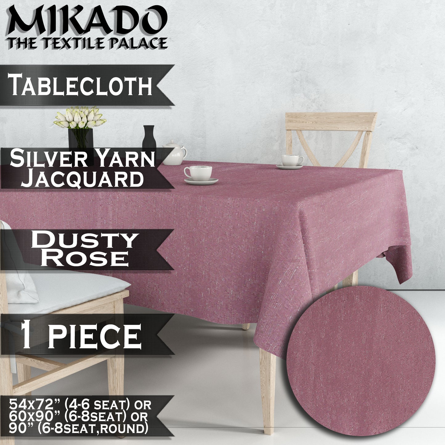 Tablecloth - Silver Yarn Jaquard (TC 240 & 241)