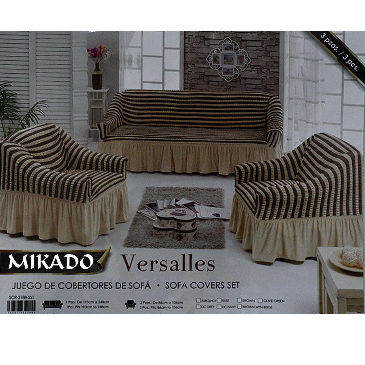 Versalles Sofa Cover Set (3-1-1)