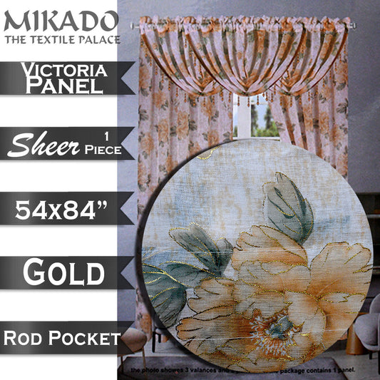 Victoria Sheer Metallic (Panel, Valance)