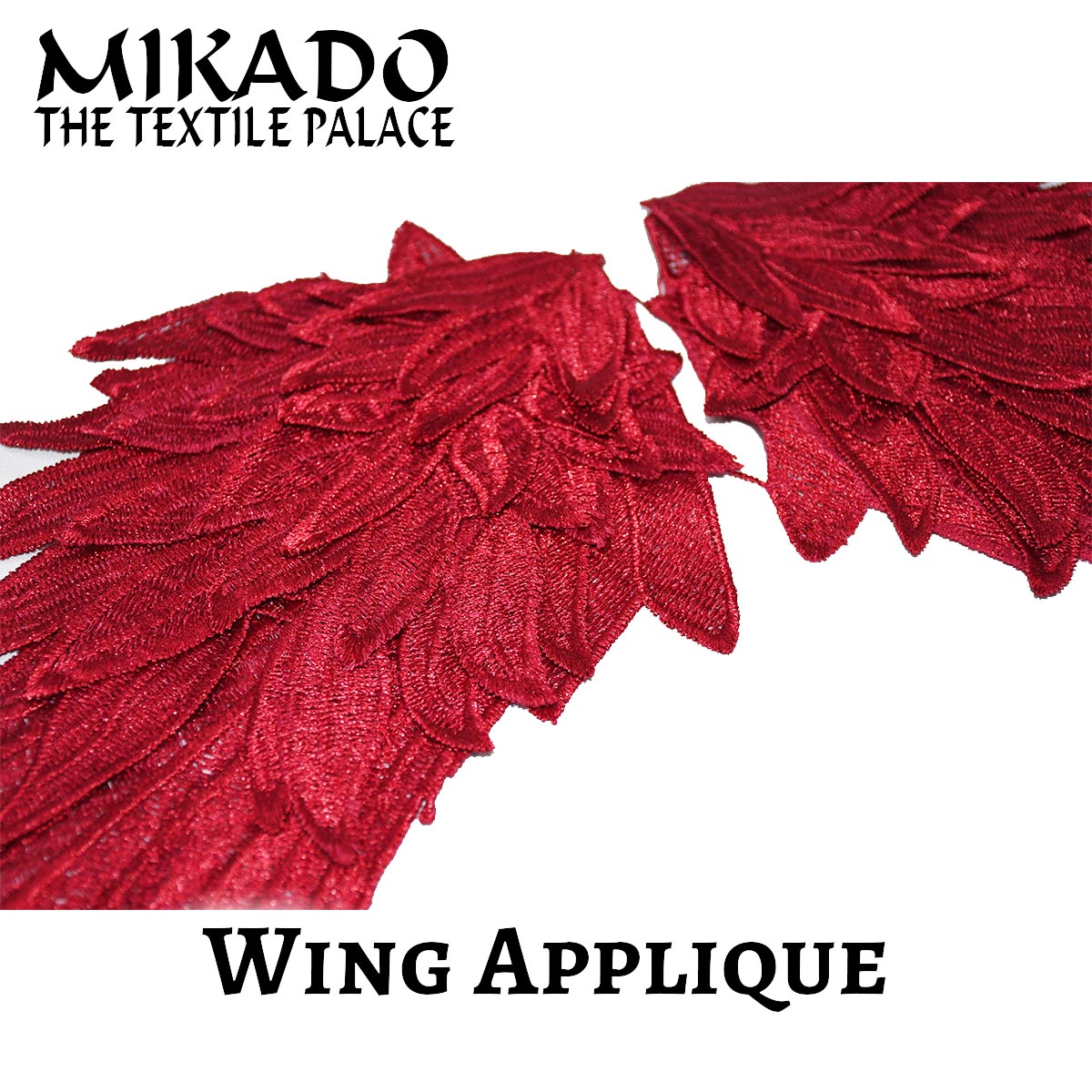 Phoenix Wing - Guipure Lace Appliquée (Pair)