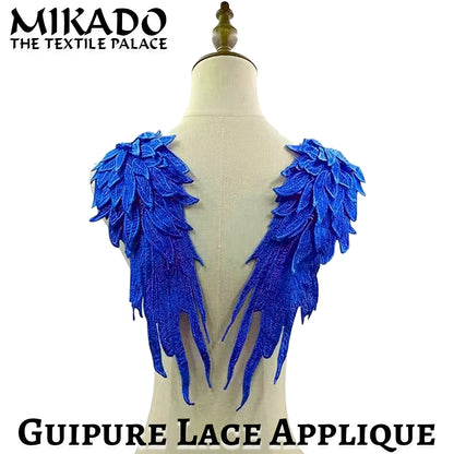 Phoenix Wing - Guipure Lace Appliquée (Pair)