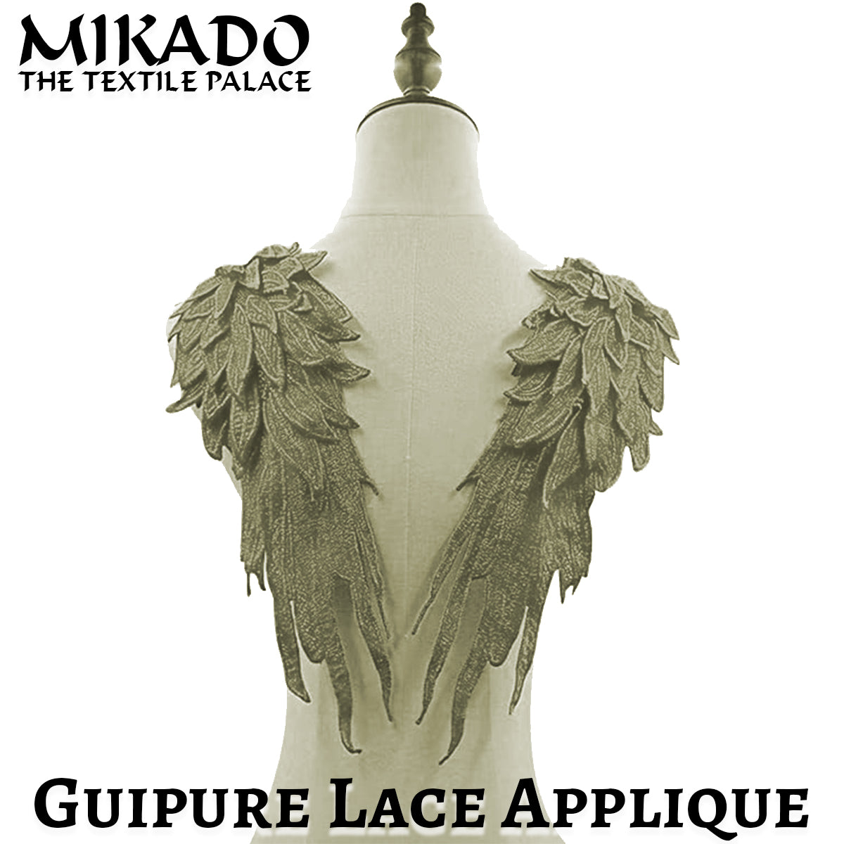 Phoenix Wing - Guipure Lace Appliquée (Pair)