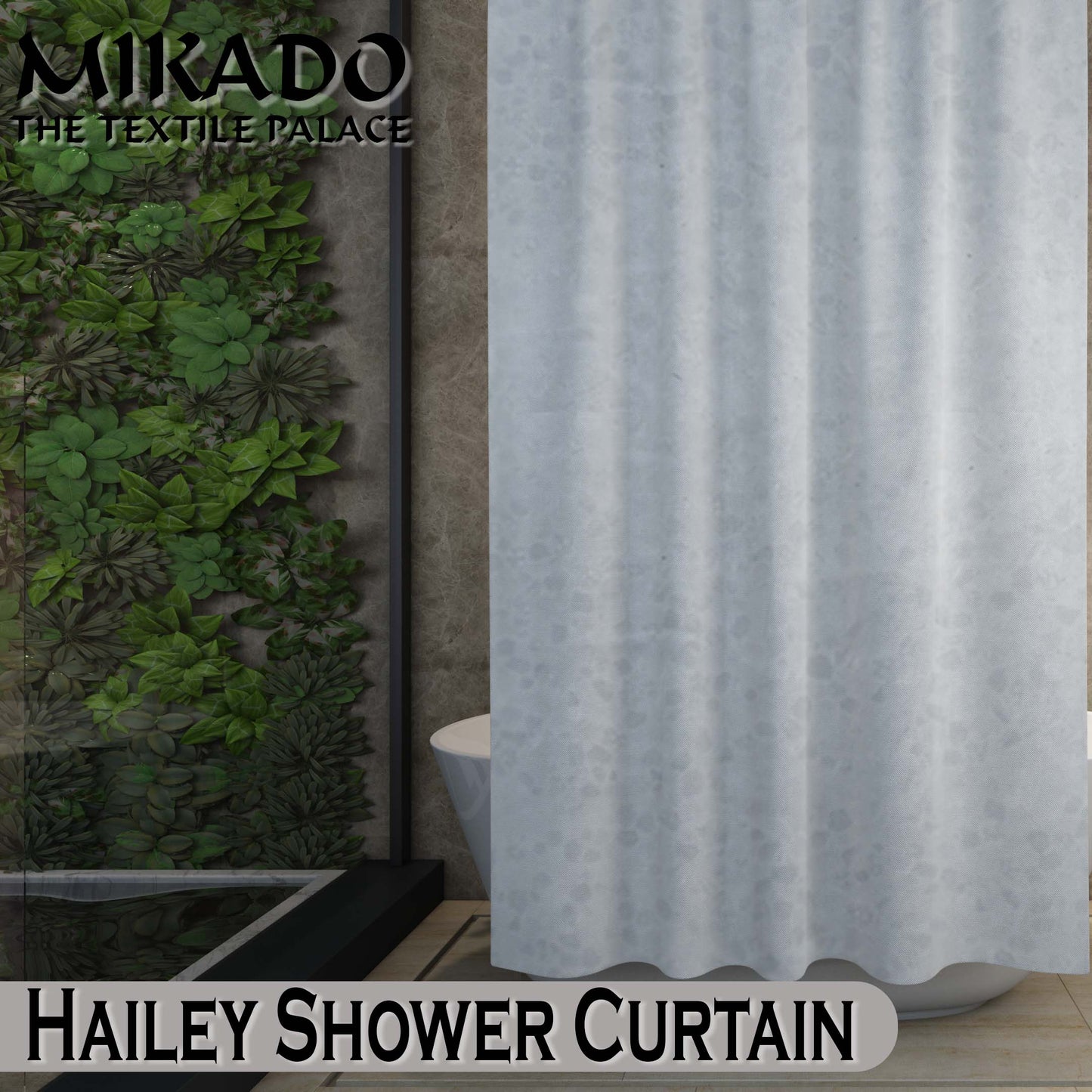 Hailey PEVA Shower Curtain