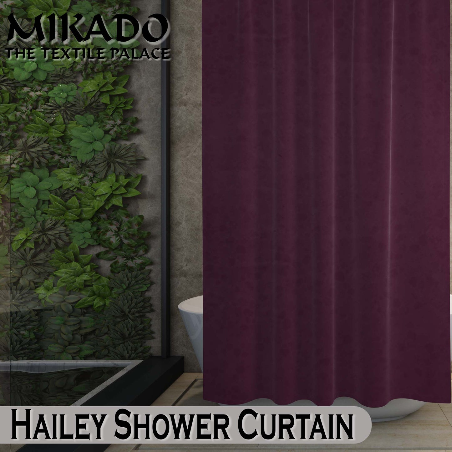 Hailey PEVA Shower Curtain