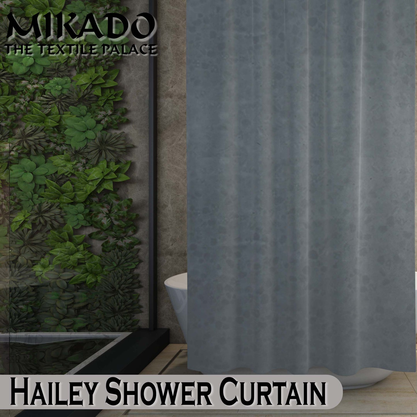 Hailey PEVA Shower Curtain