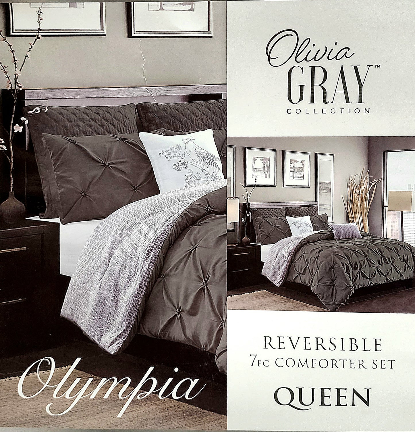 Olympia 7pc Reversible Comforter Set