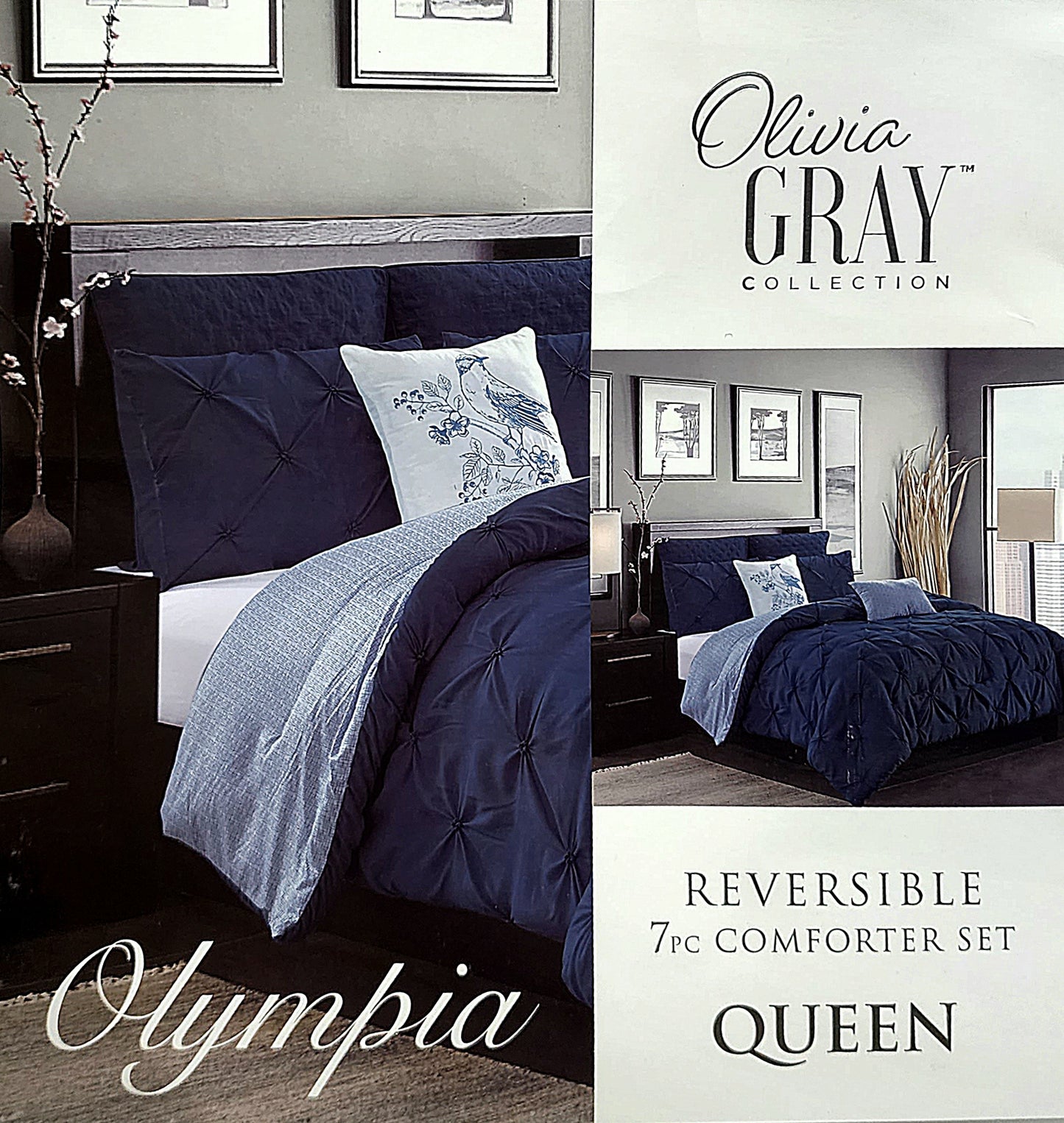 Olympia 7pc Reversible Comforter Set