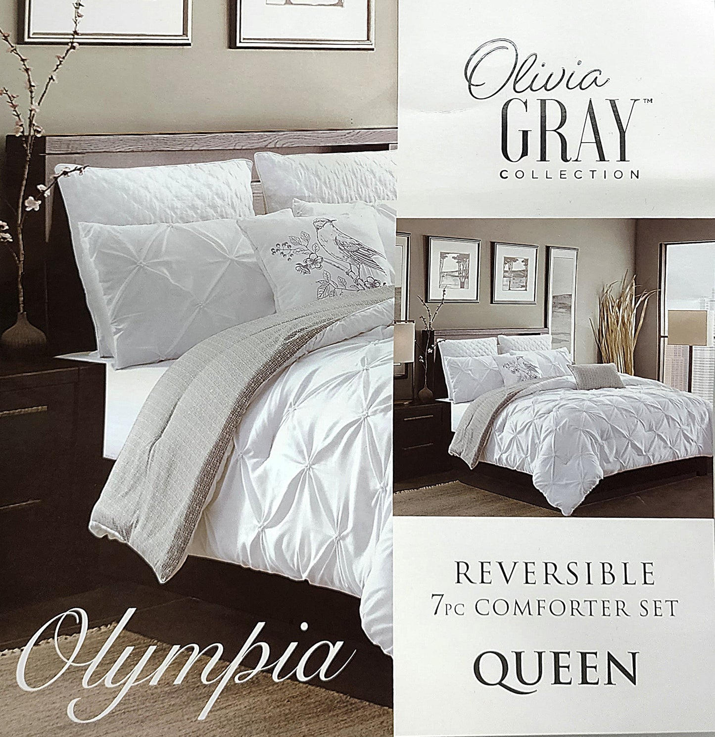 Olympia 7pc Reversible Comforter Set