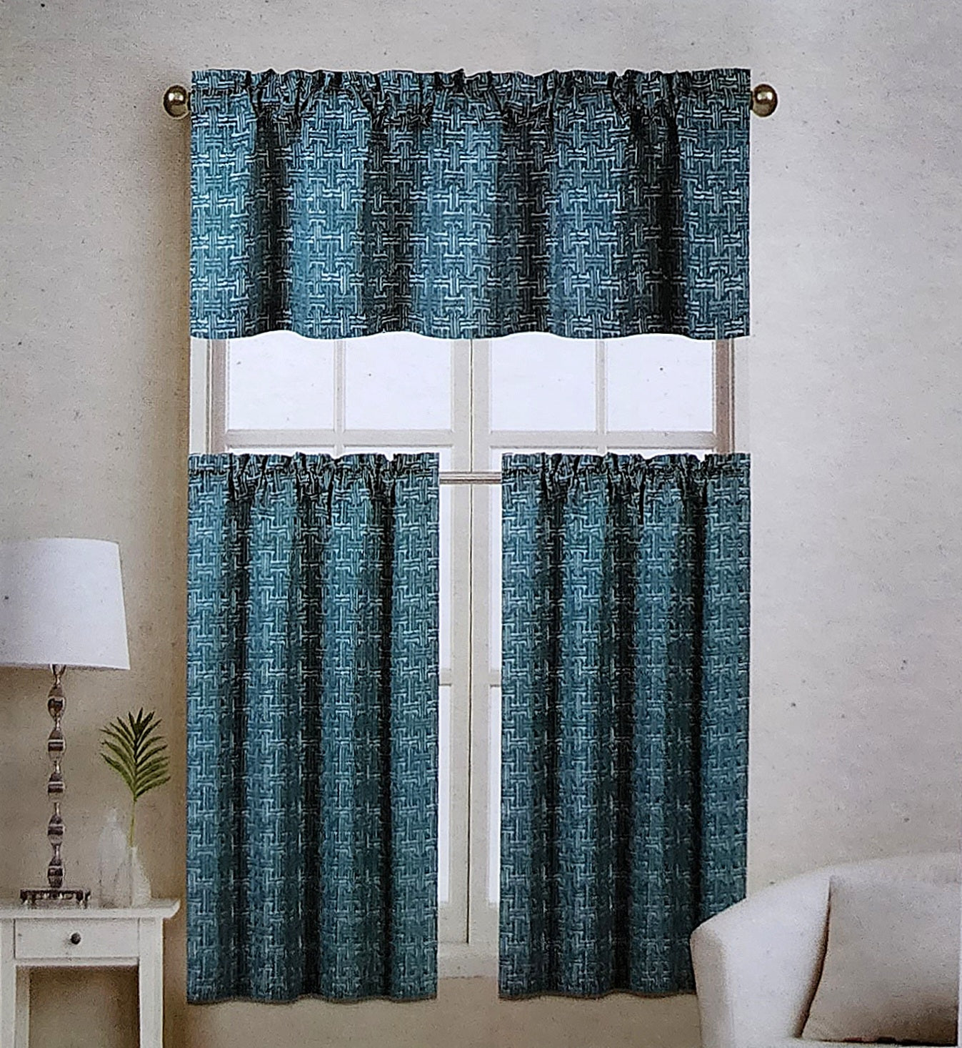 Basko Weave Panel & Kitchen Curtain