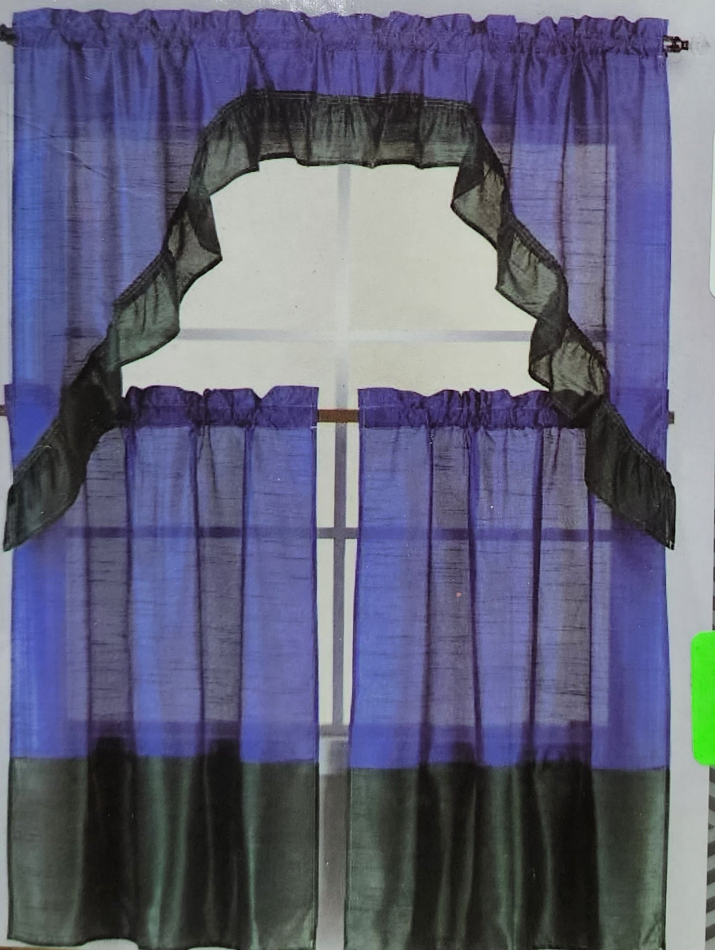 Maxi Faux Silk Kitchen Curtain