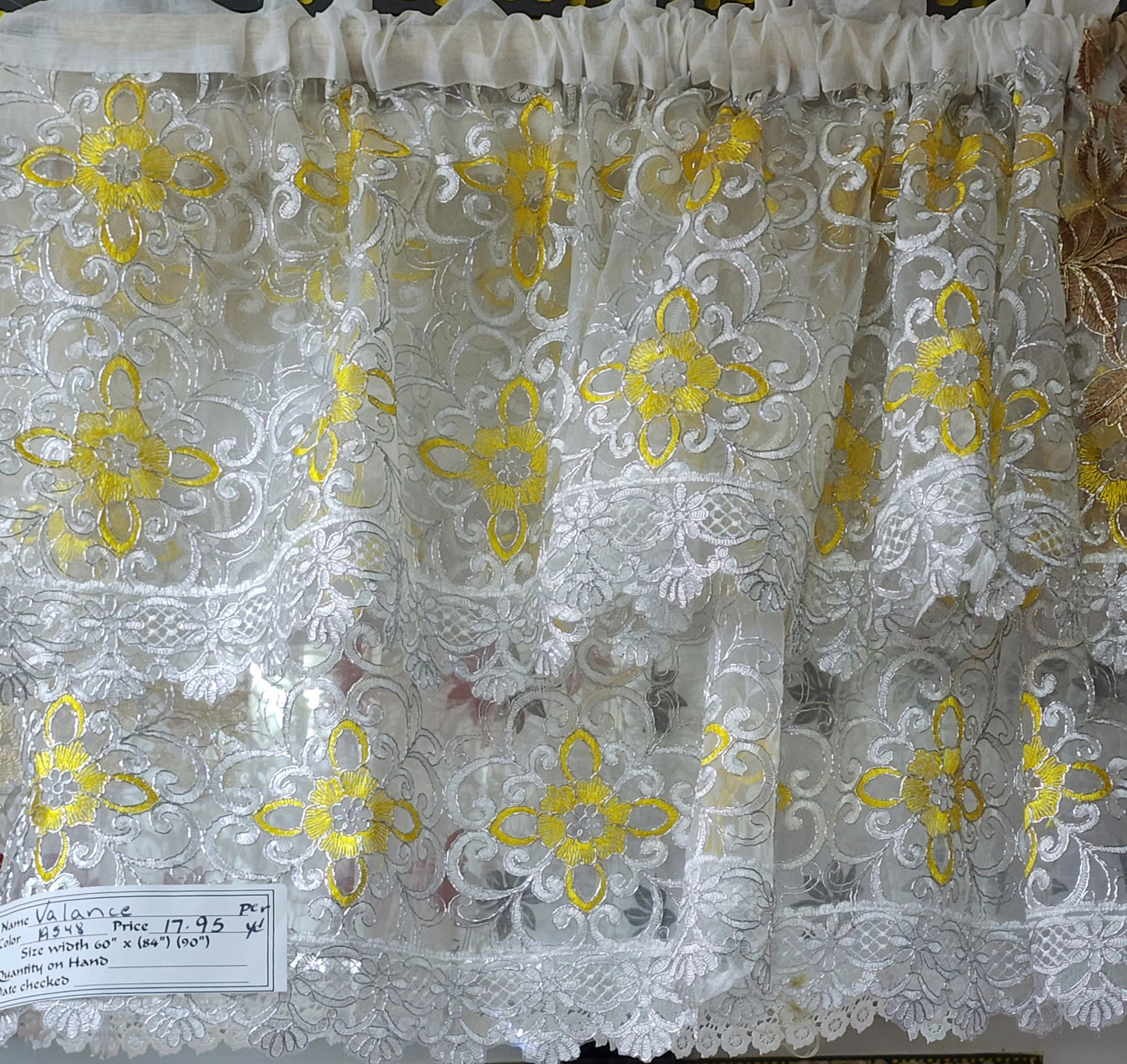 Guipure Lace Valance