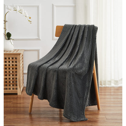 Herringbone Ultra Soft Luxurious Textured Throw