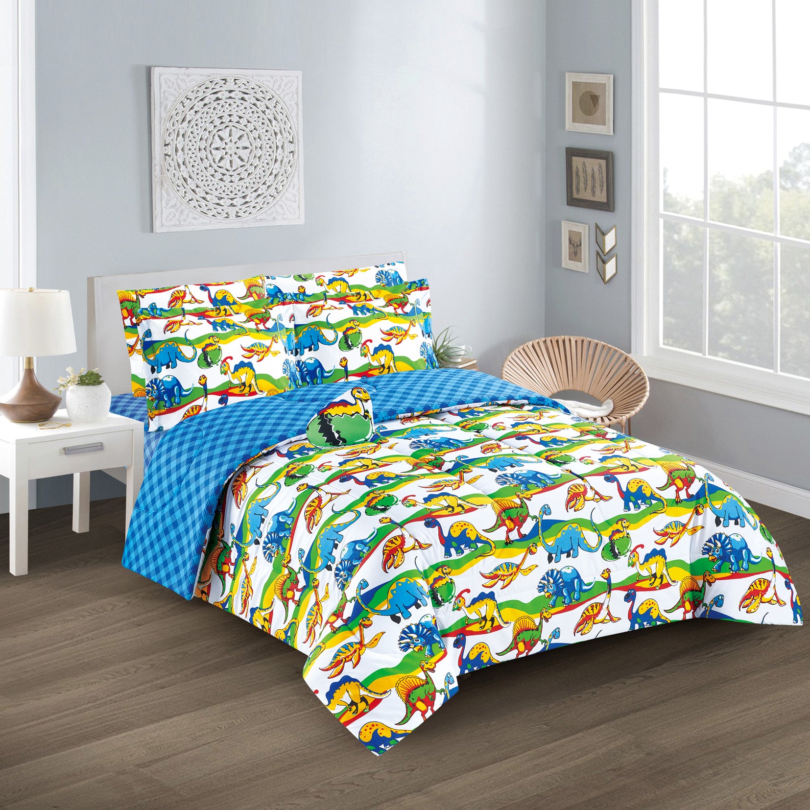 Kids Bed Comfoter Set Dinosaur