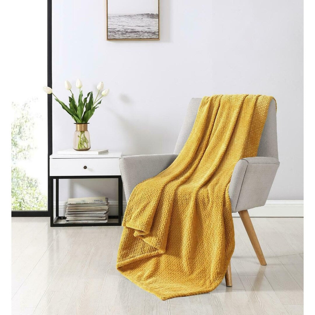 Herringbone Ultra Soft Luxurious Textured Throw